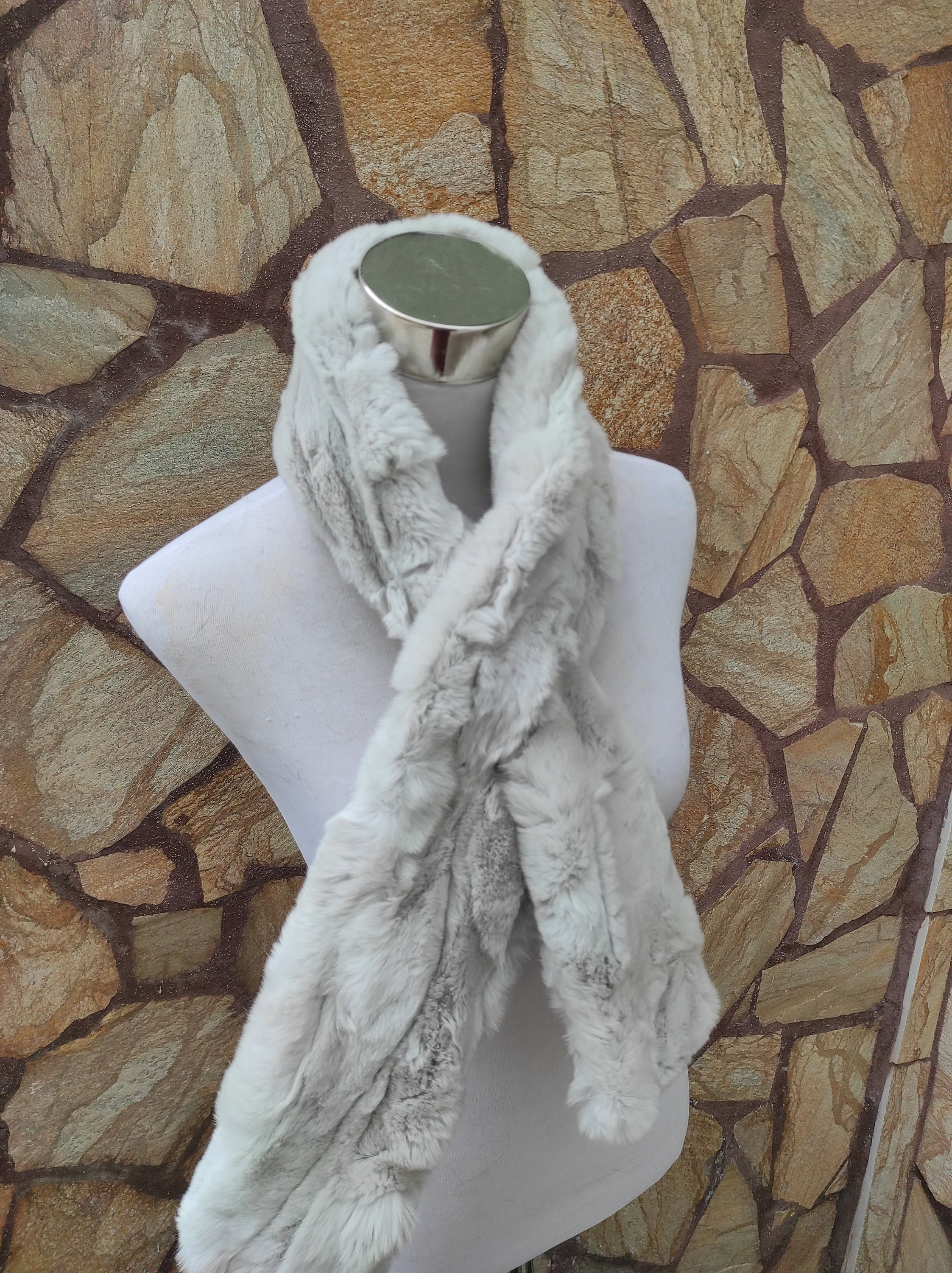 Fur Scarves Fur Scarf Womens Rex Rabbit Fur Scarf Fur 