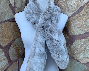 Fur scarves, fur scarf womens, rex rabbit fur scarf, fur collar