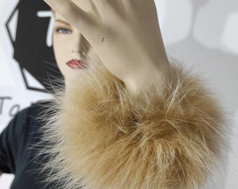Fur cuffs, fur cuffs for wrists, fox fur cuffs