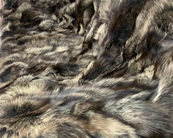 Real Fur Blanket • Personalized Fox Fur Blanket Throw • Handmade Genuine Fur Blanket • Fur Bedspread n Sofa Cover