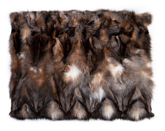 Real Fur Blanket • Personalized Fox Fur Blanket Throw • Handmade Genuine Fur Blanket • Fur Bedspread n Sofa Cover