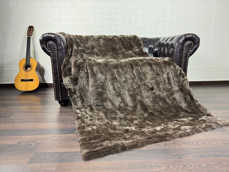 real fur blanket