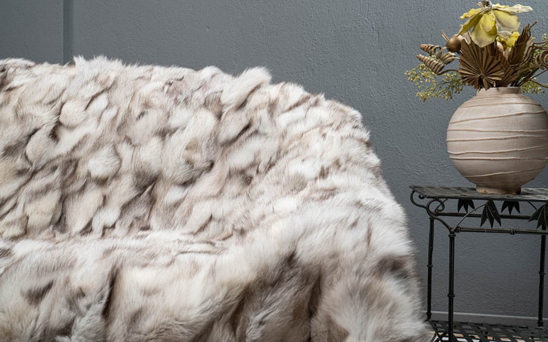 fox fur rug