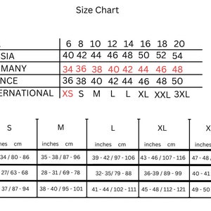 Size chart natural black cross mink long fur coat XS to 4XL sizing guide custom measurements women