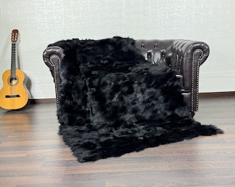 EXCLUSIVE Real FOX FUR Throw Blanket • Large fur Area Rug  • Genuine Fur Rug  • Ethically and Organic Farmed Fox Fur  • Scandinavian Decor