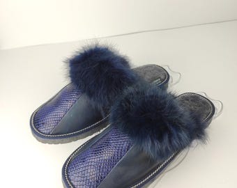 Fur slippers,sheepskin slippers,leather slippers,fur slippers for women
