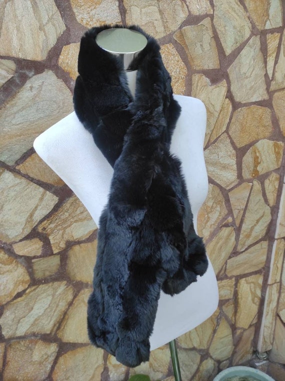 Fur Scarves Fur Scarf Womens Rex Rabbit Fur Scarf Fur 