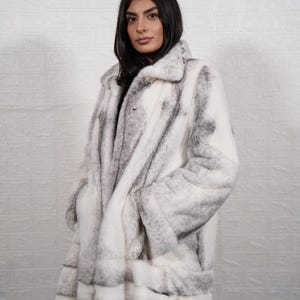 Natural black cross mink fur coat styled luxury winter outfit genuine full skin mink handmade overcoat gift