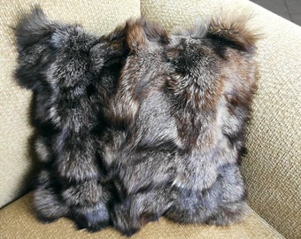 Fur pillowcases, fox fur pillowcases, real fur pillowcases