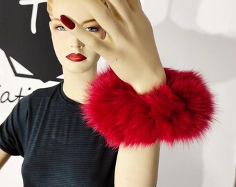 Fur cuffs, fur cuffs for wrists, fox fur cuffs