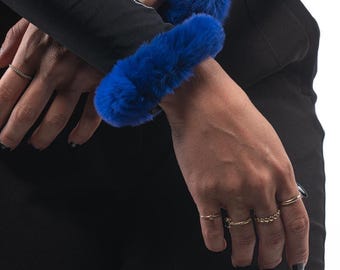 Fur cuffs, fur cuffs for wrists, rabbit fur cuffs