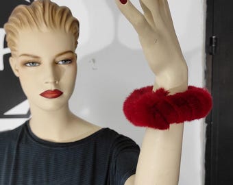 Fur cuffs, fur cuffs for wrists, rabbit fur cuffs