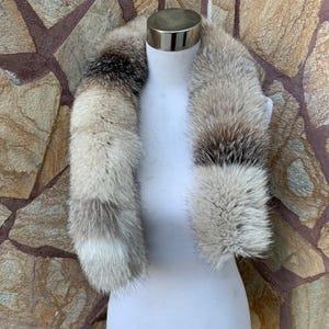 Natural Fur trim for hood • Fox Fur Collar Scarf •  Fur Trim for Jacket • Zipper and Lining Adjustment