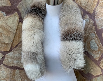 Natural Fur trim for hood • Fox Fur Collar Scarf •  Fur Trim for Jacket • Zipper and Lining Adjustment