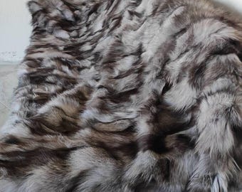 Real Fur Blanket • Personalized Fox Fur Blanket Throw • Handmade Genuine Fur Blanket • Fur Bedspread n Sofa Cover