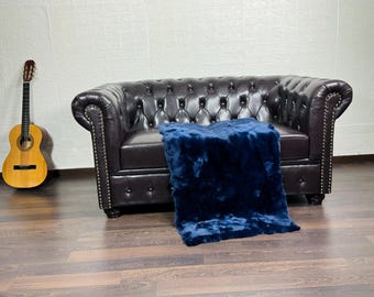 Rabbit Fur Throw Blanket