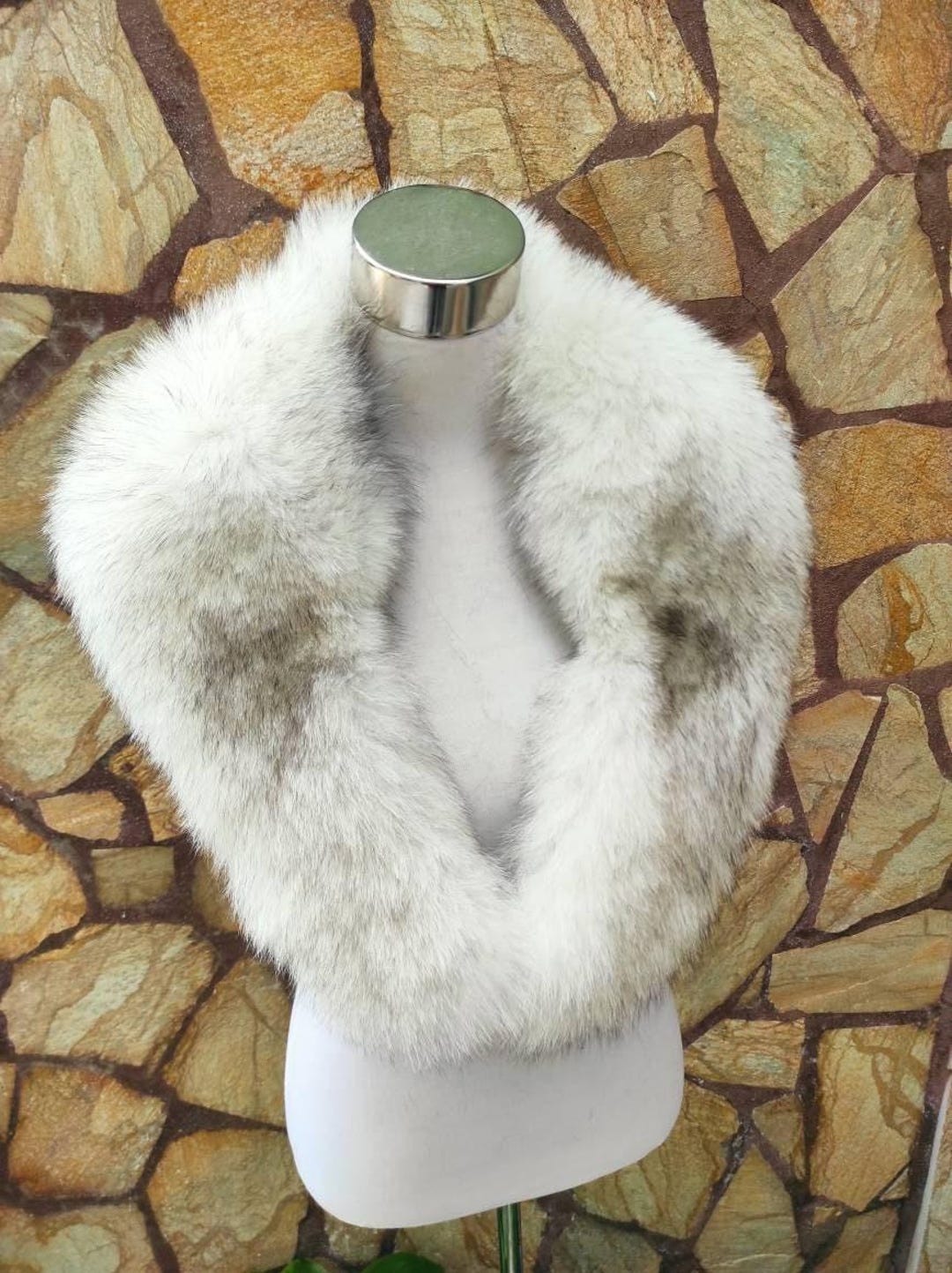 Fox Ruff Fur Collar • Real Fox Fur Collar • Real Fur Scarf • Fur Wrap • Fur ...