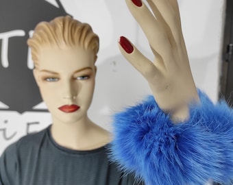 Fur cuffs, fur cuffs for wrists, fox fur cuffs