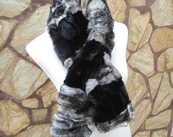 Fur scarves, fur scarf womens, rex rabbit fur scarf, fur collar
