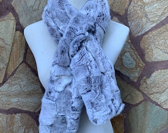 Fur scarves, fur scarf womens, rex rabbit fur scarf, fur collar