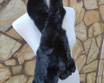 Fur scarves, fur scarf womens, rex rabbit fur scarf, fur collar