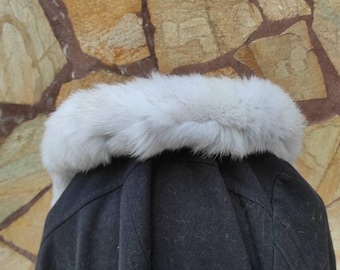 Fur trim for hood, white fox fur collar, fur collar