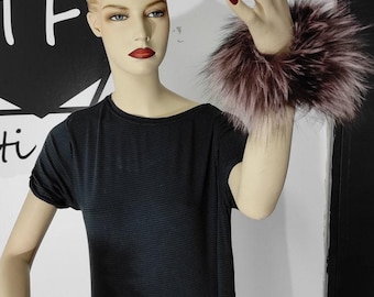 Fur cuffs, fur cuffs for wrists, fox fur cuffs