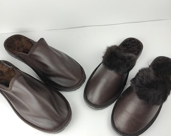 Fur slippers,sheepskin slippers,leather slippers,fur slippers for couple