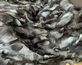 Real Fur Blanket • Personalized Fox Fur Blanket Throw • Handmade Genuine Fur Blanket • Fur Bedspread n Sofa Cover