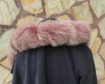 Fur trim for hood, fox fur collar, fur collar