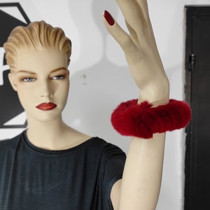 Fur cuffs, fur cuffs for wrists, rabbit fur cuffs