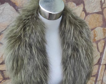 Fur Collar, fox fur collar, real fur scarf, fur warm neck