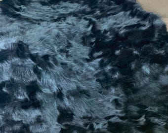 Real Black Fur Blanket • Personalized Fox Fur Blanket Throw • Handmade Genuine Fur Blanket • Fur Bedspread n Sofa Cover