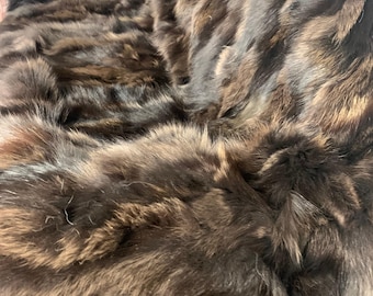 Real Fur Blanket • Personalized Fox Fur Blanket Throw • Handmade Genuine Fur Blanket • Fur Bedspread n Sofa Cover