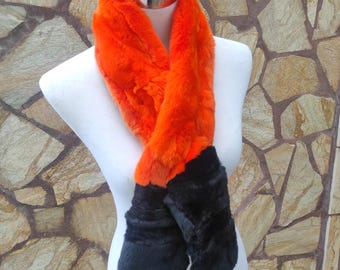 Fur scarves, fur scarf womens, rex rabbit fur scarf, fur collar