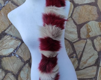 Fur trim for hood,  fox fur collar, fur collar
