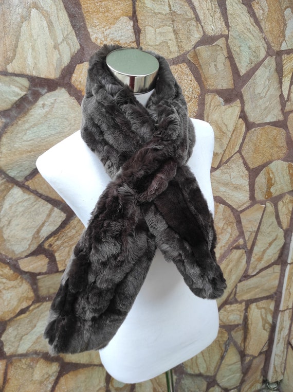 Fur Scarves Fur Scarf Womens Rex Rabbit Fur Scarf Fur 