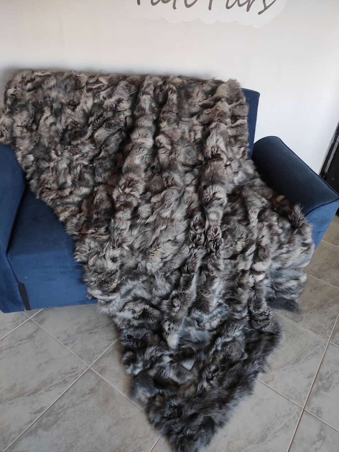 Real Fur Blanket Throw Handmade Fox Genuine Fur Etsy