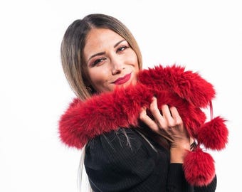 Fur scarves, fur scarf womens, fox fur scarf, fur collar