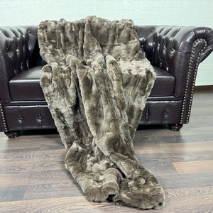 rex rabbit fur blanket