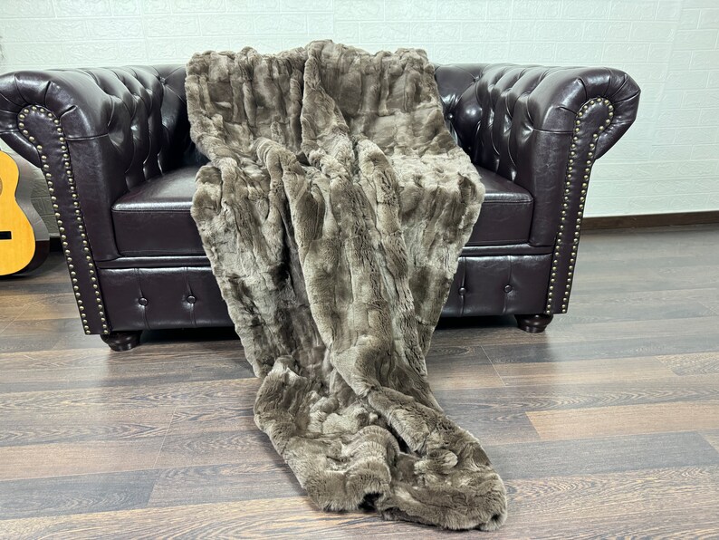 rex rabbit fur blanket