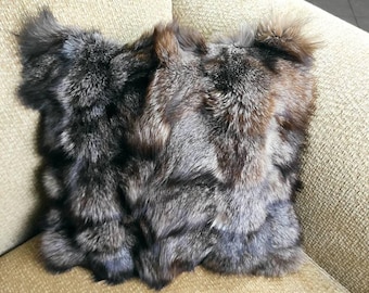 Fur pillowcases, fox fur pillowcases, real fur pillowcases