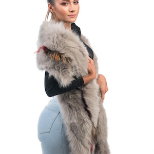 Real Fox Fur Collar Scarf for Women • Vintage Fur Cape Wrap • Fur Stole Accessory Gift for her