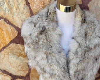 Luxury fox fur collar scarf, detachable warm fluffy fur wrap, gorgeous soft fur stole