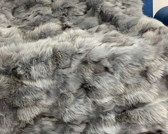 Real Fur Blanket • Personalized Fox Fur Blanket Throw • Handmade Genuine Fur Blanket • Fur Bedspread n Sofa Cover