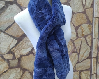 Fur scarves, fur scarf womens, rex rabbit fur scarf, fur collar
