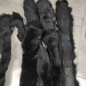 Fur strips,real fur strips black, fox fur trims