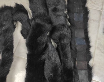 Fur strips,real fur strips black, fox fur trims