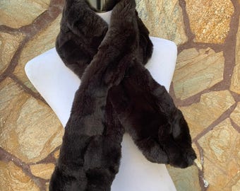 Fur scarves, fur scarf womens, rex rabbit fur scarf, fur collar