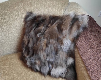 Fur pillowcases, fox fur pillowcases, real fur pillowcases